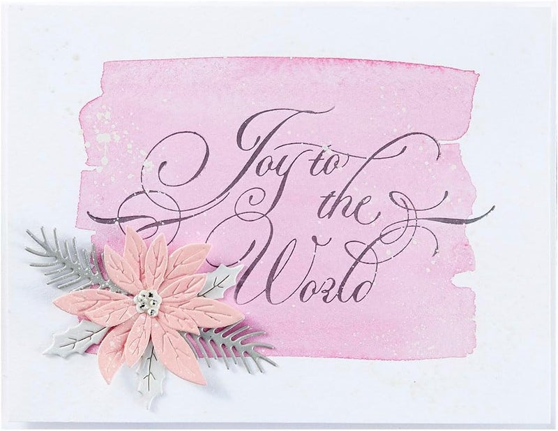 Spellbinders BP-181 Copperplate Joy to The World Press Plate from The Copperplate Holiday Sentiments Collection by Paul Antonio - Image 2